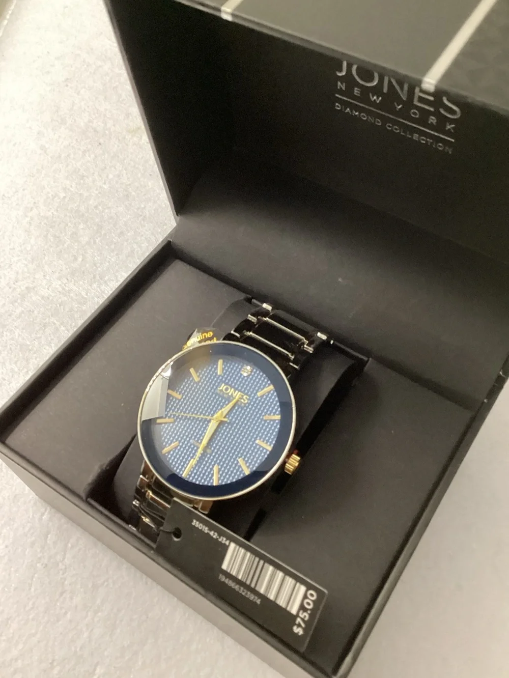 Jones New York Analog Shiny Two-Tone Metal Bracelet Watch 42mm